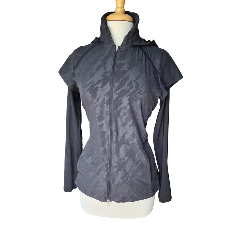 Nike Golf Tour Performance Womens Gray Camo Full Zip Hoodie Jacket Size Medium